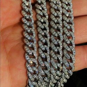 ICED OUT REAL Solid Silver 925 Miami Cuban Chain 26"